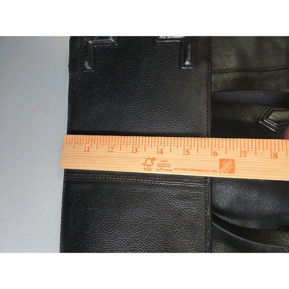 Hook & Albert Black Pebbled Leather Tote Bag Luxury - Picture 9 of 10